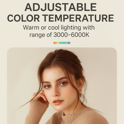 Professionele lamp met RGB-kleuren + powerbank