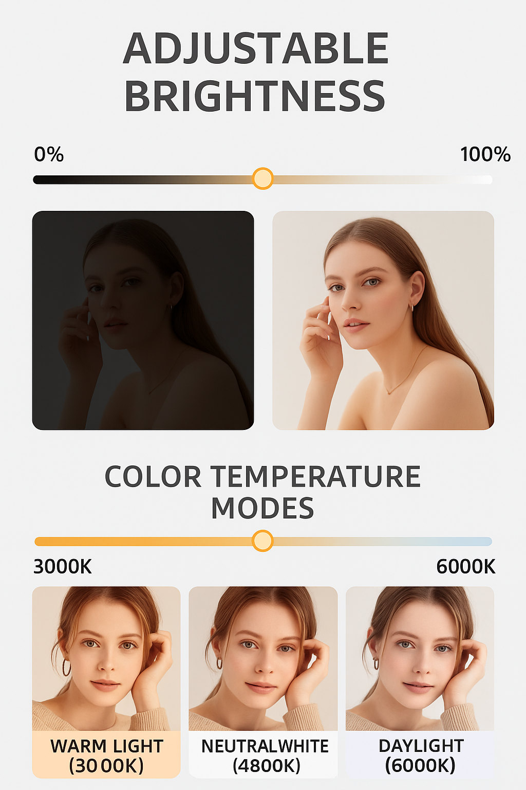 Professionele lamp met RGB-kleuren + powerbank