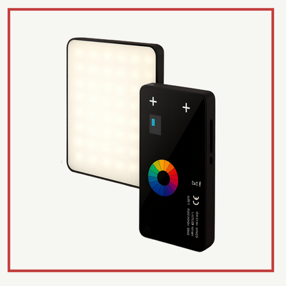 Professionele lamp met RGB-kleuren + powerbank